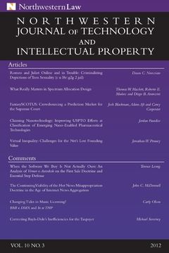 portada Northwestern Journal of Technology & Intellectual Property, Vol. 10.3 (in English)
