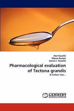 portada pharmacological evaluation of tectona grandis (en Inglés)