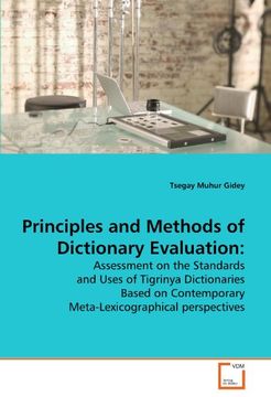 portada principles and methods of dictionary evaluation