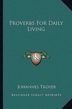 portada proverbs for daily living (en Inglés)