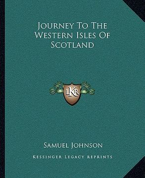 portada journey to the western isles of scotland (en Inglés)