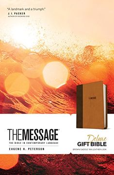 portada The Message Deluxe Gift Bible (Leather-Look, Brown/Saddle Tan): The Bible in Contemporary Language 