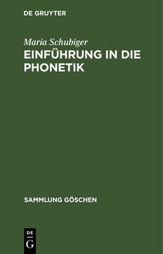 portada Einfã Â¼Hrung in die Phonetik (German Edition) [Hardcover ] (in German)