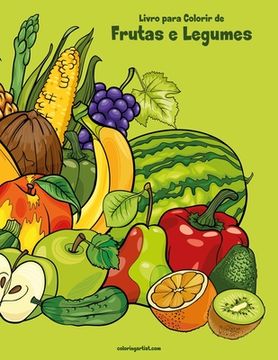 portada Livro para Colorir de Frutas e Legumes (en Portugués)