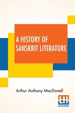 portada A History Of Sanskrit Literature 