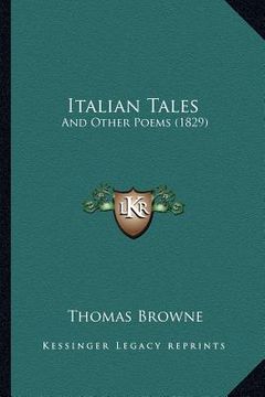 portada italian tales: and other poems (1829) (en Inglés)