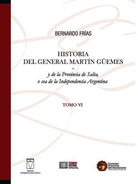 portada Historia (Vi) del General Martin Guemes