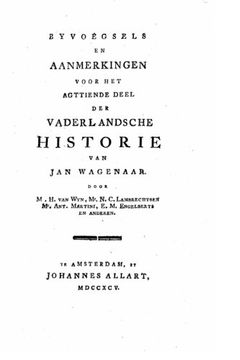 portada Byvoegsels en aanmerkingen voor het eerste twintigste deel der Vanderlandsche historie