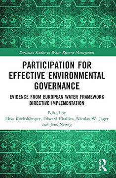portada Participation for Effective Environmental Governance: Evidence From European Water Framework Directive Implementation (Earthscan Studies in Water Resource Management) (en Inglés)