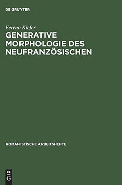 portada Generative Morphologie des Neufranzösischen (en Alemán)