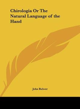 portada chirologia or the natural language of the hand (en Inglés)