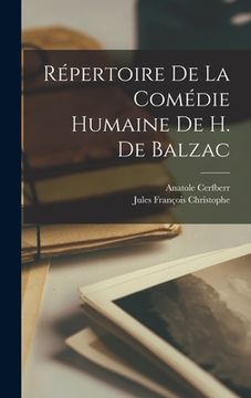 portada Répertoire De La Comédie Humaine De H. De Balzac (en Francés)