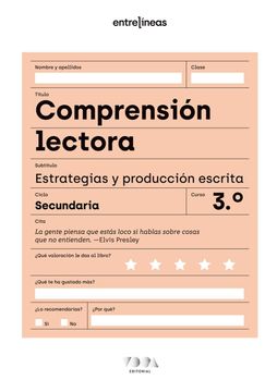 portada Entrelíneas 3. Comprensión Lectora, Estrategias y Producción Escrita (in Spanish)