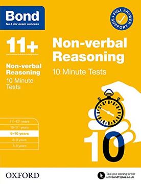 portada Bond 11+: Bond 11+ 10 Minute Tests Non-Verbal Reasoning 9-10 Years (Bond: 10 Minute Tests) (en Inglés)