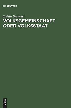 portada Volksgemeinschaft Oder Volksstaat (en Alemán)