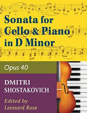 portada Shostakovich Sonata in d Minor--Opus 40 for Cello and Piano (en Inglés)