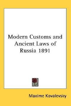 portada modern customs and ancient laws of russia 1891 (en Inglés)