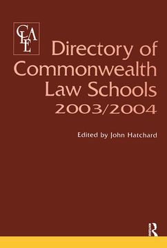 portada Directory of Commonwealth Law Schools 2003-2004