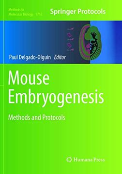 portada Mouse Embryogenesis: Methods and Protocols (en Inglés)