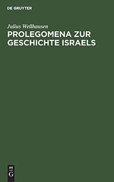 portada Prolegomena zur Geschichte Israels (en Alemán)