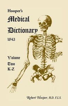portada Hooper's Medical Dictionary 1843. Volume 2, K-Z