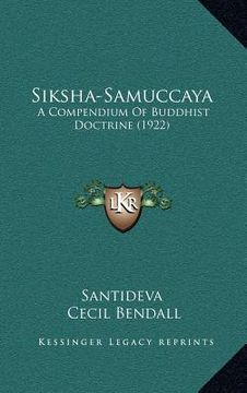 portada siksha-samuccaya: a compendium of buddhist doctrine (1922)