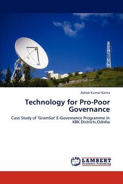portada technology for pro-poor governance