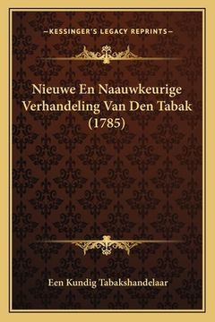portada Nieuwe En Naauwkeurige Verhandeling Van Den Tabak (1785)