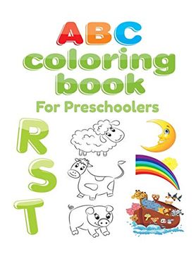 portada Abc Coloring Book for Preschoolers: Big Preschool Workbook abc Coloring Book for Kids, Ages 3 - 5, Colors, Shapes, Numbers 1-10, Alphabet, Pre-Writing, Pre-Reading, Phonics, (en Inglés)