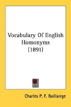 portada vocabulary of english homonyms (1891) (en Inglés)
