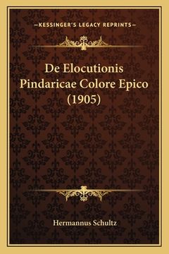 portada De Elocutionis Pindaricae Colore Epico (1905) (en Latin)