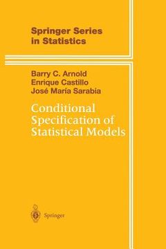 portada Conditional Specification of Statistical Models (en Inglés)