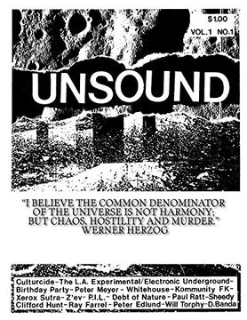 portada Unsound, Volume 1, #1 (in English)