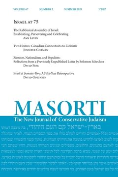 portada Masorti: The New Journal of Conservative Judaism (en Inglés)