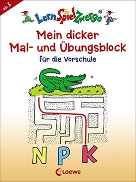 portada Lernspielzwerge - Mein Dicker Mal- und Übungsblock für die Vorschule (en Alemán)