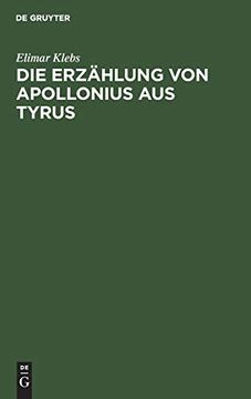 portada Die Erzählung von Apollonius aus Tyrus (en Alemán)