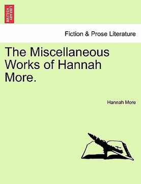portada the miscellaneous works of hannah more. (en Inglés)