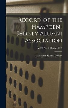 portada Record of the Hampden-Sydney Alumni Association; v. 20, no. 1, October 1945 (in English)