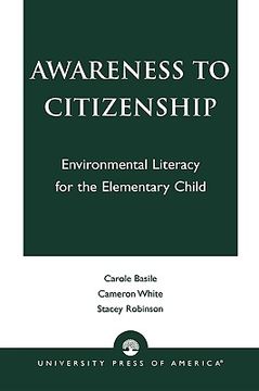 portada awareness to citizenship: environmental literacy for the elementary child (en Inglés)