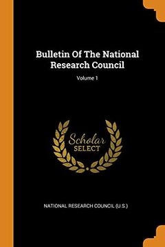 portada Bulletin of the National Research Council; Volume 1 
