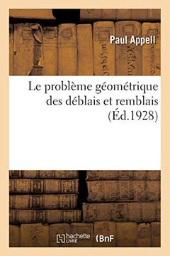 portada Le Problème Géométrique des Déblais et Remblais (Sciences) 