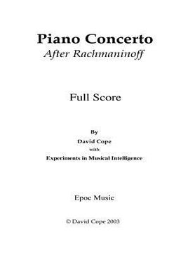 portada Piano Concerto (After Rachmaninoff) (en Inglés)