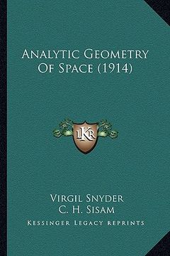portada analytic geometry of space (1914) (en Inglés)