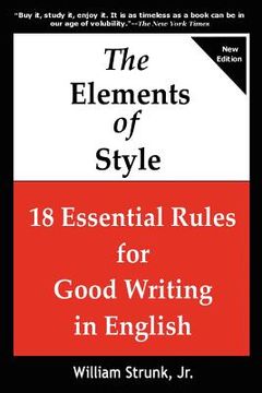 portada the elements of style: 18 essential rules for good writing in english (en Inglés)