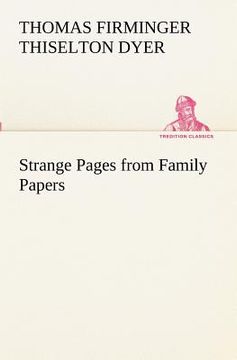 portada strange pages from family papers (en Inglés)