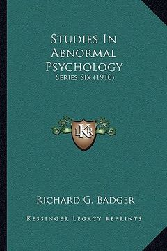 portada studies in abnormal psychology: series six (1910) (en Inglés)