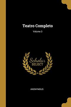 portada Teatro Completo; Volume 3