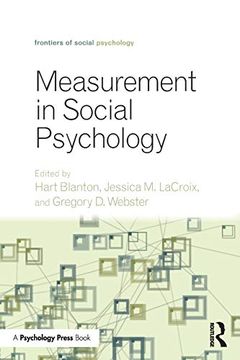 portada Measurement in Social Psychology (Frontiers of Social Psychology) (en Inglés)
