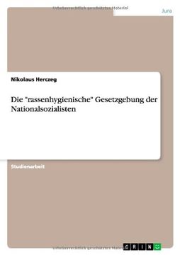 portada Die "rassenhygienische" Gesetzgebung der Nationalsozialisten (German Edition)