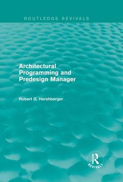 portada Architectural Programming and Predesign Manager (Routledge Revivals) (en Inglés)